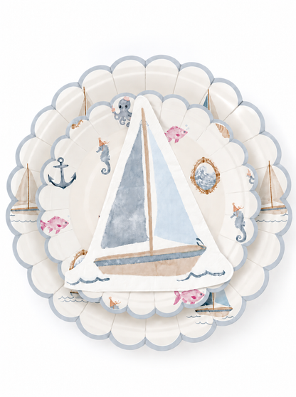 Sailboat Petite Dessert Napkin (pack of 16)
