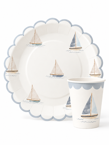 Sailboat Large Paper Plate (8 pack)