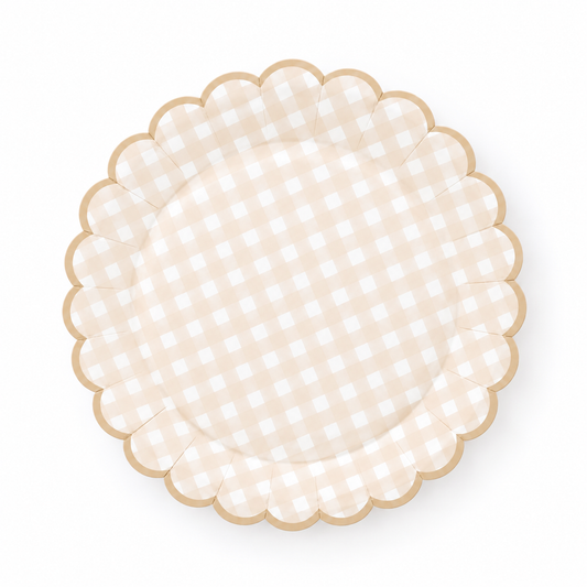 Birthday Bear Dessert Plate (Gingham)