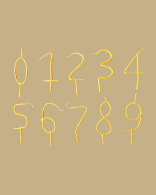 Numbers Beeswax Candle