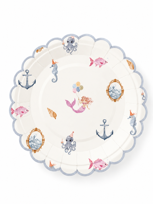 Sailboat Theme Small Paper Plate (8 pack)