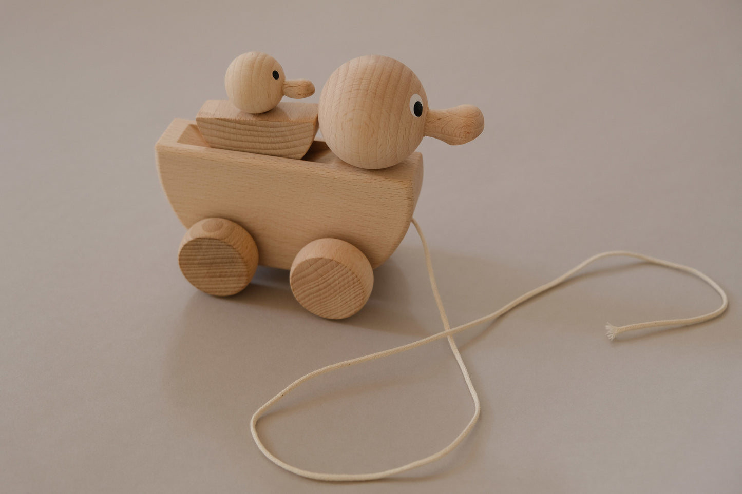 Wooden Mother Duck Pull Toy