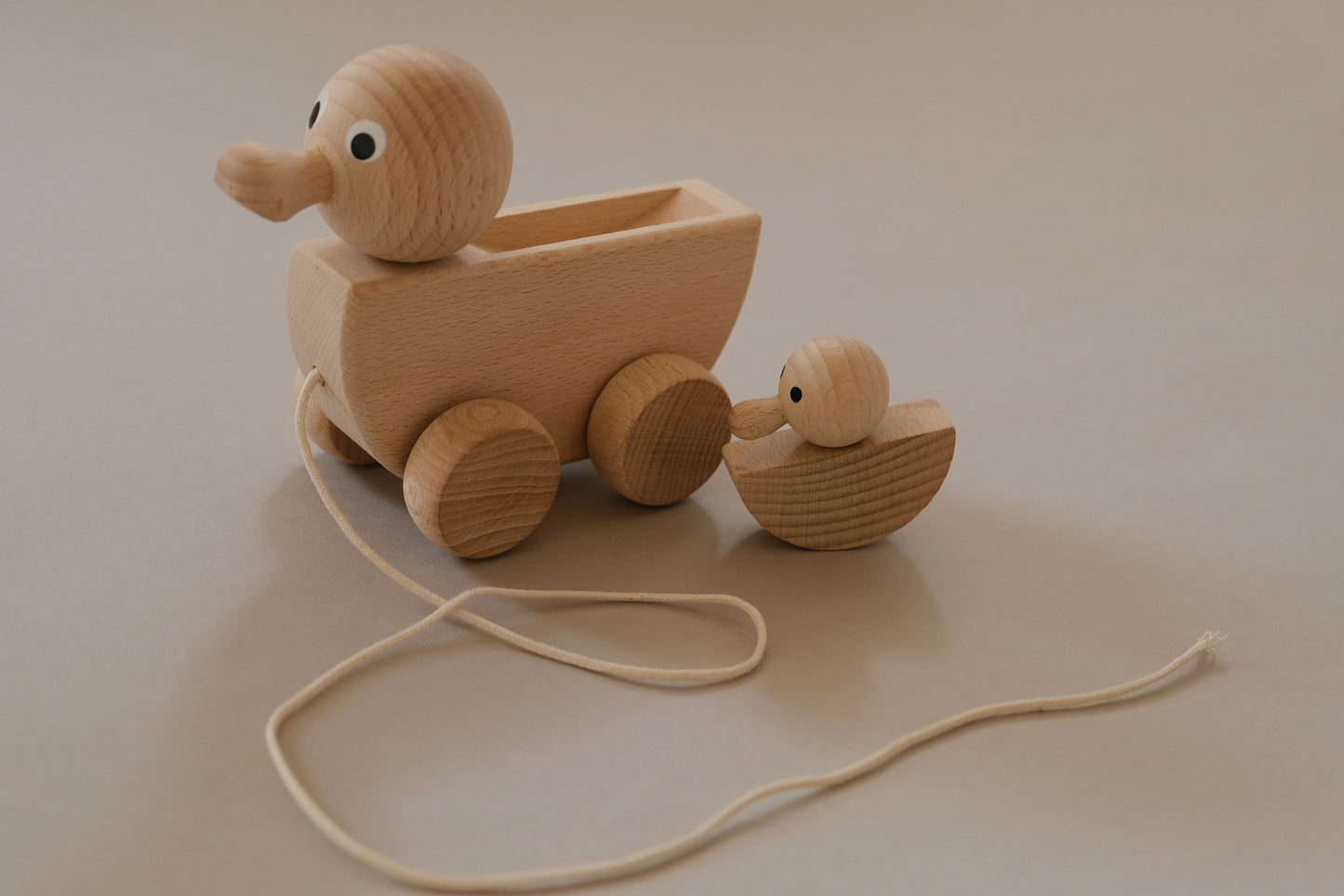 Wooden Mother Duck Pull Toy